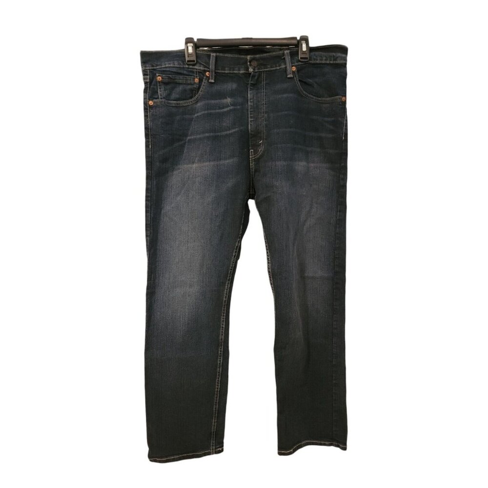 Levi Strauss 505 Jeans Dark Stonewash -- 40 x 30 Regular Fit Denim LEVI'S Men's